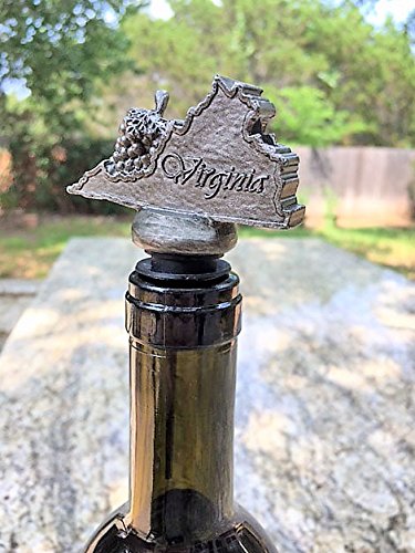 Spectrum Virginia State Wine Aerator Pourer Premium Aerating Pourer FDA Approved Stainless Steel Food Grade Silicone Stopper - DimpzBazaar.com