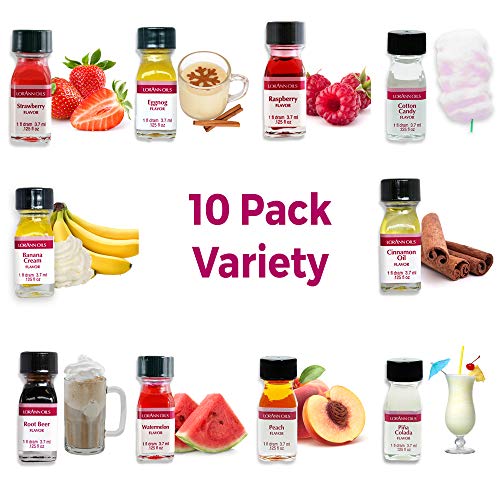 LorAnn LorAnn Super Strength Pack #3 of 10 Fruity & more Flavors in 1 dram bottles (.0125 fl oz - 3.7ml) bottles - DimpzBazaar.com