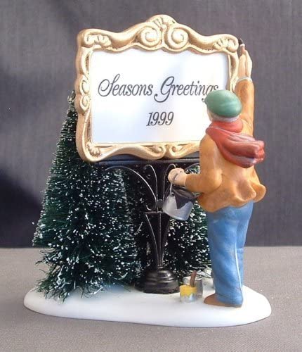 Department 56 Dept 56 Heritage Village Painting Our Own Village Sign Retired 55501 by Department 56 - DimpzBazaar.com