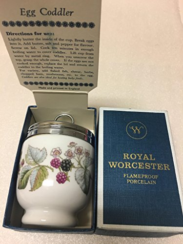 Royal Worcester Egg Coddler Pair June Garland Pattern Lavender Pink Floral