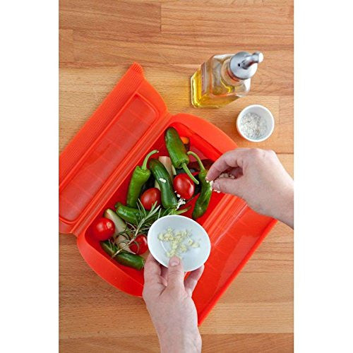 Lekue Lekue Steam Case for 1 to 2 People, Model # 3400600R10U004, Red - DimpzBazaar.com