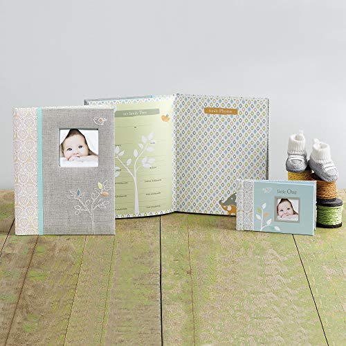 C.R. Gibson C.R. Gibson Grey 'Linen Tree' Loose Leaf First Five Years Memory Baby Book, 64pgs, - DimpzBazaar.com