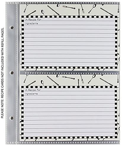 C.R. Gibson CR Gibson QP-12 Small Recipe Book Pocket Page Refill 20 sheets - DimpzBazaar.com