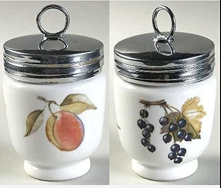 Royal Worcester Royal Worcester Egg Coddler Evesham Pattern King Size Double Egg - DimpzBazaar.com
