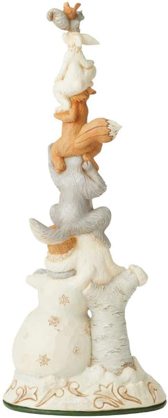 Enesco Enesco Jim Shore Heartwood Creek White Woodland Snowman Stacked Figurine, 13.31 Inch, Multicolor - DimpzBazaar.com