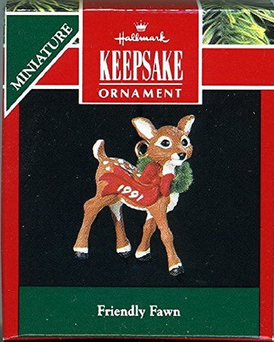 Hallmark Hallmark Keepsake Ornament - Friendly Fawn - 1991 Miniature QXM5947 - DimpzBazaar.com