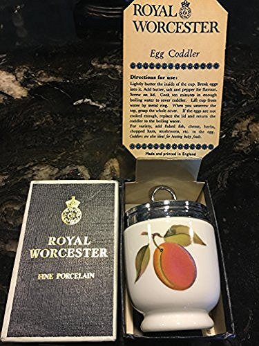 Royal Worcester Royal Worcester Double Egg King Size Coddler Evesham Pattern Peach and Berries Fruit - DimpzBazaar.com