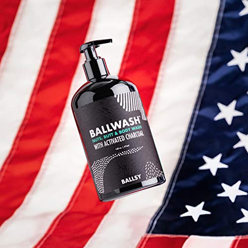 Ballsy Ballsy Men's Activated Charcoal Ball and Body Wash, Ballwash Hygiene Wash, 16oz - DimpzBazaar.com