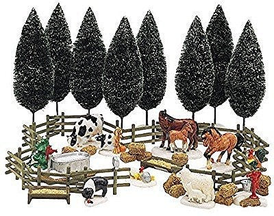 Department 56 Department 56 Snow Village Farm Accessory Set Set of 35 - DimpzBazaar.com