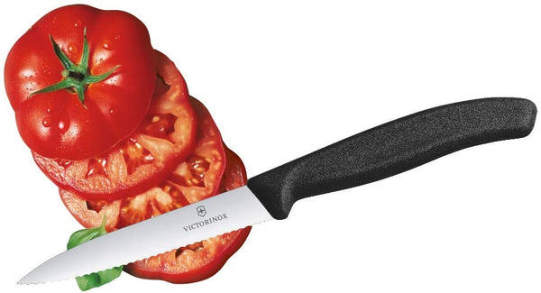 Victorinox Victorinox VIC-6.7733 Swiss Classic Paring 4" Serrated Spear Point Blade 5/8" Width at Handle Black - DimpzBazaar.com