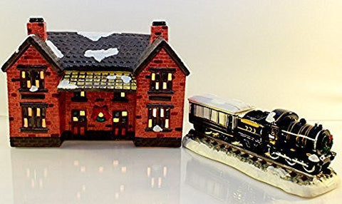 Department 56 Department 56 the Original Snow Village " Depot and Train with 2 Train Cars " #50512 - DimpzBazaar.com