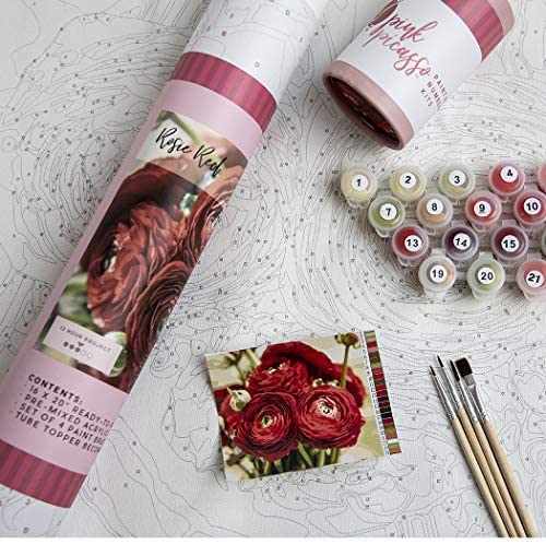 Pink Picasso Pink Picasso - Adult Paint by Numbers Kit 16x20 (Rosie Reds) - DimpzBazaar.com