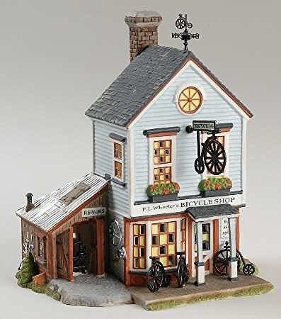 Department 56 Department 56 New England Village Series "P.L. Wheeler's Bicycle Shop" #56.56613 - DimpzBazaar.com