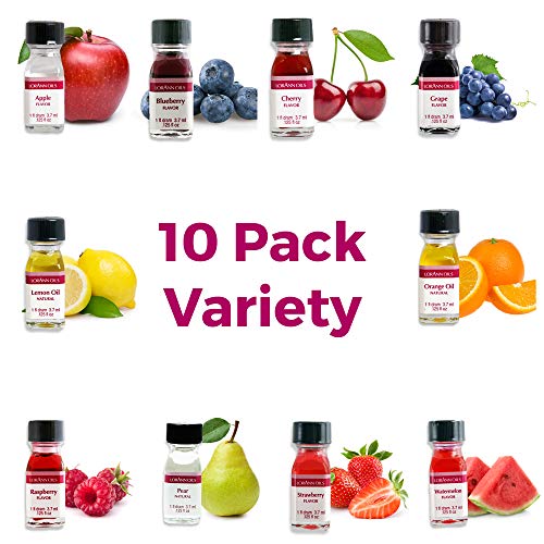 LorAnn LorAnn Super Strength Pack #1 of 10 Fruity Flavors in 1 dram bottles (.0125 fl oz - 3.7ml) bottles - DimpzBazaar.com