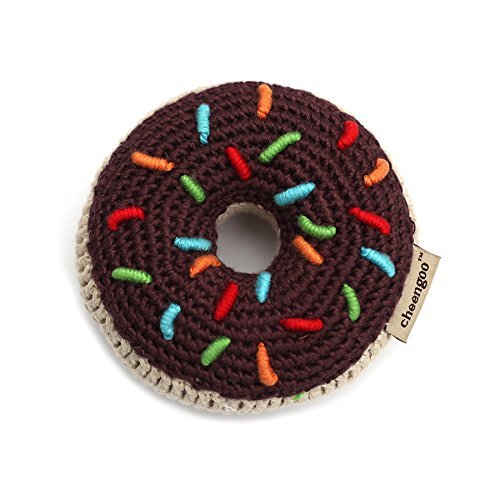 Cheengoo Cheengoo Organic Bamboo Crocheted Chocolate Donut Rattle - DimpzBazaar.com