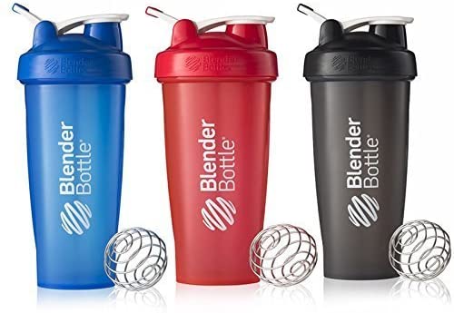 Blender Bottle BlenderBottle 28oz Classic Loop Top Shaker Bottle 3-Pack, Full Color Blue/Black/Red - DimpzBazaar.com