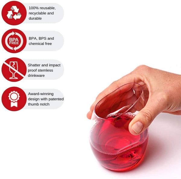 govino Govino 12 Ounce Dishwasher Safe Series Wine/Cocktail Glasses - DimpzBazaar.com