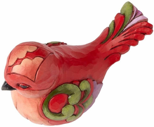 Enesco Enesco Jim Shore Heartwood Creek in Fine Feather - Red Floral Bird Figurine - DimpzBazaar.com