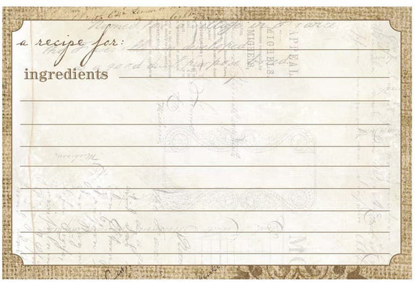 C.R. Gibson C.R. Gibson 40 Count Recipe Cards, 4 by 6-Inch, Perfect Setting - DimpzBazaar.com