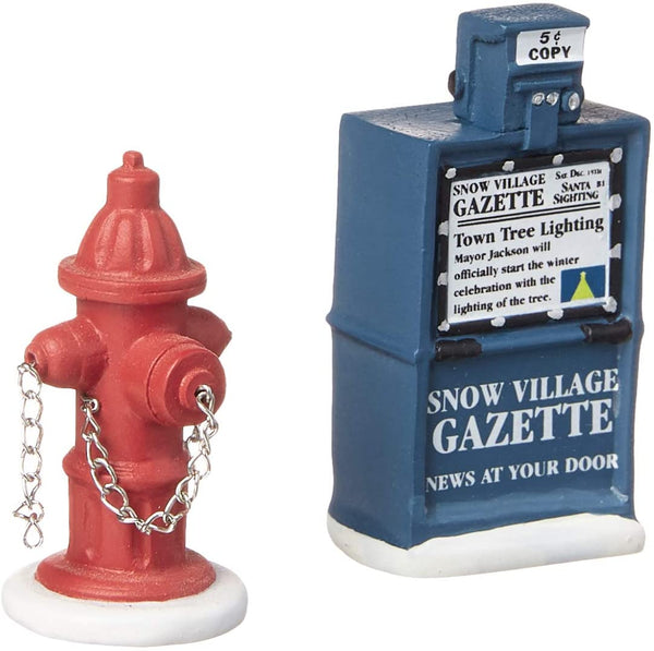 Department 56 Department 56 Village Fire Hydrant and Newspaper Box Accessory Set of 2 - DimpzBazaar.com