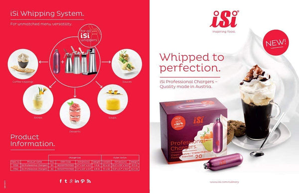 iSi North America iSi Professional Chargers- Cartons of 20-8.4 Gram Nitrous Cream Propellent - DimpzBazaar.com