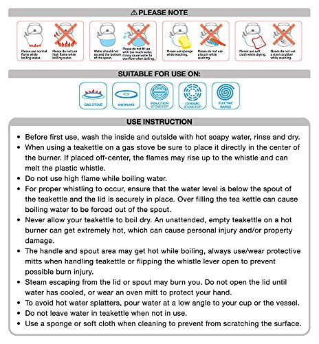 Supreme Housewares Gourmet Art Enamel-on-Steel Whistling Kettle - DimpzBazaar.com