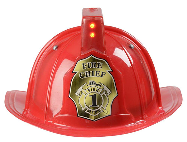 Aeromax Costumes Jr. Fire Fighter Red Helmet w/Lights & Siren Costume Hat Child - DimpzBazaar.com