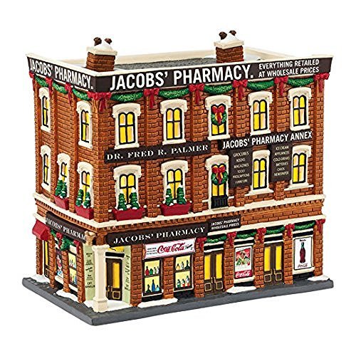 Department 56 Department 56 Christmas in the City Village Jacobs' Pharmacy Light House, 8.07" - DimpzBazaar.com