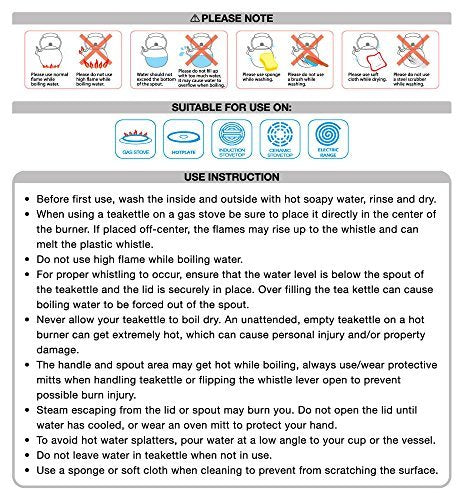 Supreme Housewares Gourmet Art Enamel-on-Steel Whistling Kettle - DimpzBazaar.com