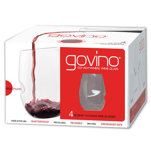 Govino GoVino Wine Glass Flexible Shatterproof Recyclable, Set of 8 - DimpzBazaar.com