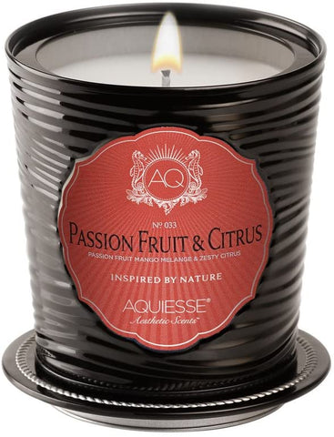 Aquiesse Aquiesse Passion Fruit and Citrus Luxe Tin Candle - DimpzBazaar.com