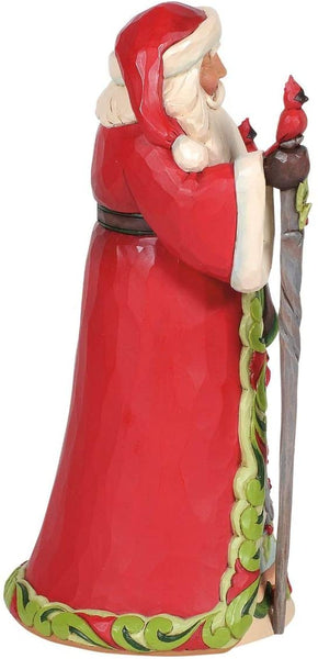 Enesco Enesco Jim Shore Heartwood Creek Santa with Cardinal Scene Figurine, 10-Inch Height - DimpzBazaar.com