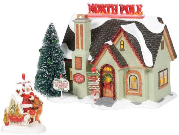 Department 56 Department 56 Original Snow Village The North Pole House Lighted Building, 7.4-inch Height - DimpzBazaar.com