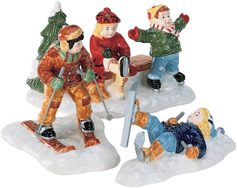 Department 56 Department 56 Snow Village Skaters & Skiers - Set of 3 - DimpzBazaar.com