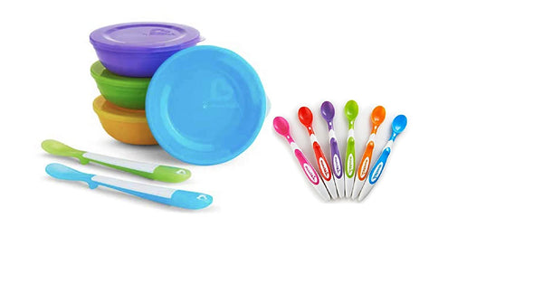 Munchkin Munchkin 6-Pack Soft-Tip Infant Spoons with Multi Bowl Set - DimpzBazaar.com