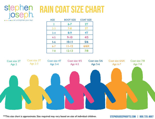 Stephen Joseph Stephen Joseph All Over Print Rain Coat - DimpzBazaar.com