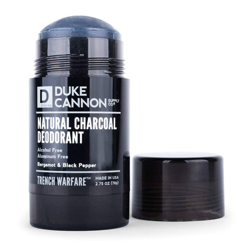 Duke Cannon Duke Cannon Trench Warfare Natural Charcoal Deodorant, 2.75 Oz - Bergamot & Black Pepper | Alcohol-Free. Aluminum-Free. - DimpzBazaar.com
