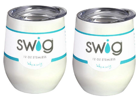 SWIG Occasionally Made O-SW-9-BK Swig Wine Cup, 12oz (Pearl (Pack of 2)) - DimpzBazaar.com