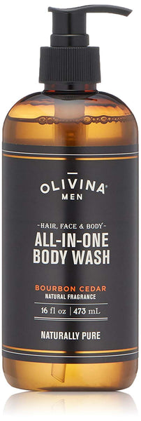 Olivina Men Olivina Men All-in-One Body Wash for hair, face and body - Bourbon Cedar 16 fl. oz - DimpzBazaar.com