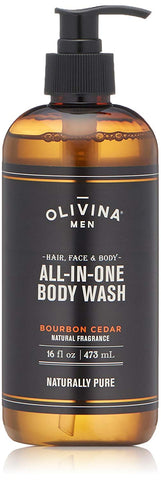 Olivina Men Olivina Men All-in-One Body Wash for hair, face and body - Bourbon Cedar 16 fl. oz - DimpzBazaar.com