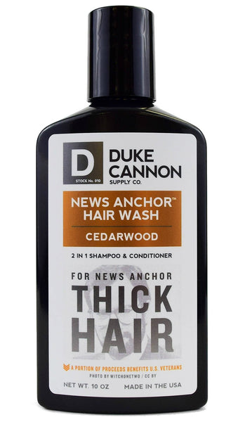 Duke Cannon Duke Cannon News Anchor Thick Hair Wash 2-in-1 Shampoo and Conditioner for Men, Fl 10oz (2 Pack) - DimpzBazaar.com