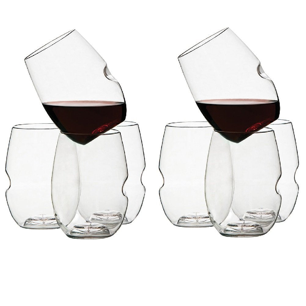 Govino GoVino Wine Glass Flexible Shatterproof Recyclable, Set of 8 - DimpzBazaar.com