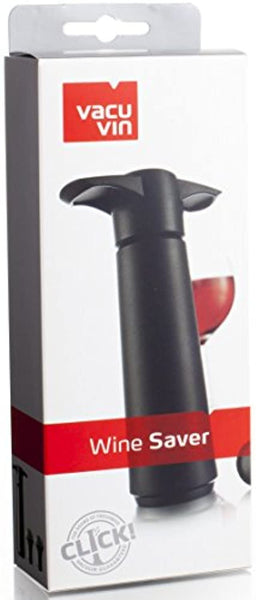 Dimpz Bazaar Bundle Includes 2 Items - The Original Wine Saver and 8 Stoppers - The Original Vacu Vin Wine Saver with 2 Vacuum Stoppers – Black and Vacu Vin Wine Saver Vacuum Stoppers Set of 6 – Grey - DimpzBazaar.com