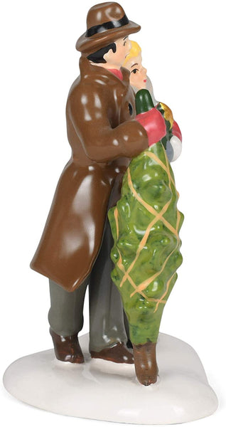 Department 56 Department 56 Original Snow Village Bringing Home Christmas Village Figure, 3.3-inch Height - DimpzBazaar.com