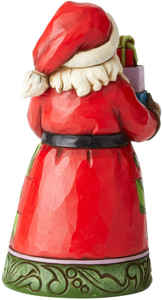 Enesco Enesco Jim Shore Heartwood Creek Santa with Presents Pint-Size Figurine, 5.12 Inch, Multicolor - DimpzBazaar.com