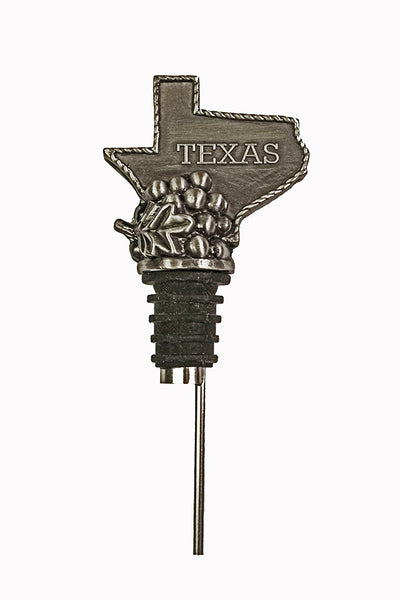 Spectrum Texas State Wine Aerator Pourer Licensed Premium Aerating Pourer FDA Approved Stainless Steel Food Grade Silicone Stopper - DimpzBazaar.com