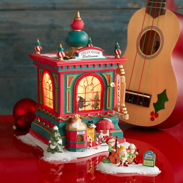 Department 56 Department 56 North Pole Village Jolly Club Ballroom Musical Animated Lit Building, 10.24 Inch, Multicolor - DimpzBazaar.com