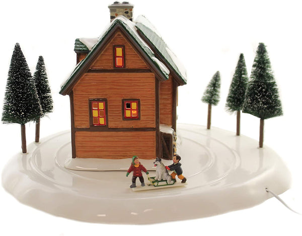 Department 56 Department 56 Village Accessories Winter Wonderland Cabin Lighted Buildings, 8.66-inch Height - DimpzBazaar.com