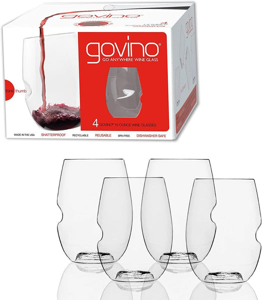 govino Govino Go Anywhere Flexible Shatterproof Recyclable Wine Glasses, 16-ounces - DimpzBazaar.com
