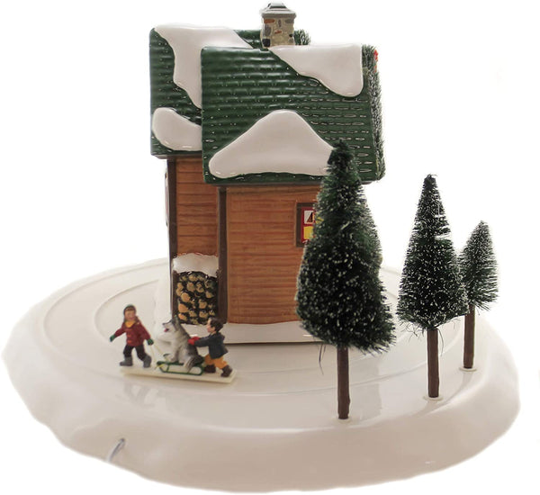Department 56 Department 56 Village Accessories Winter Wonderland Cabin Lighted Buildings, 8.66-inch Height - DimpzBazaar.com